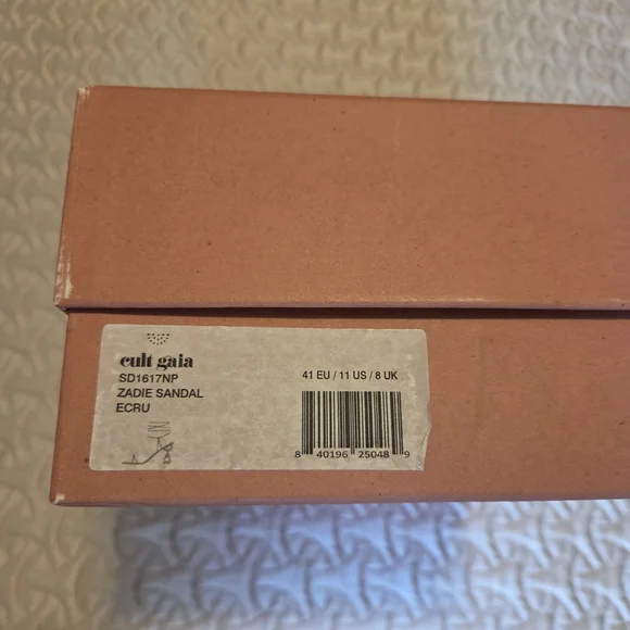 Cult Gaia Zadie Ecru Strappy Heels - Picture 3 of 5